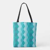Blauwe ruit tote bag (Achterkant)