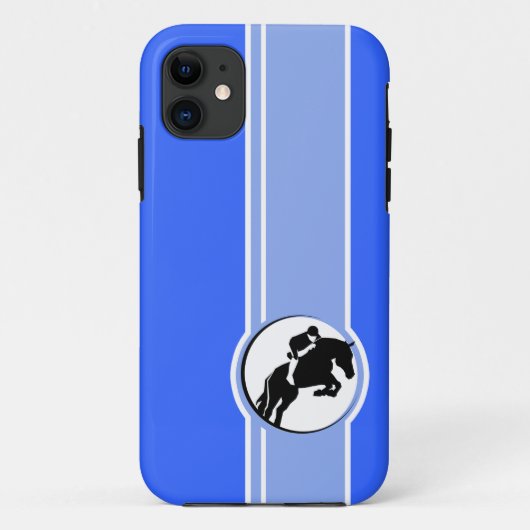 blauwe ruitersport Case-Mate iPhone case (Achterkant)