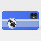 blauwe ruitersport Case-Mate iPhone case (Achterkant (horizontaal))