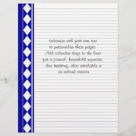 blauwe ruitpagina's, aanpassen met je eigen tekst