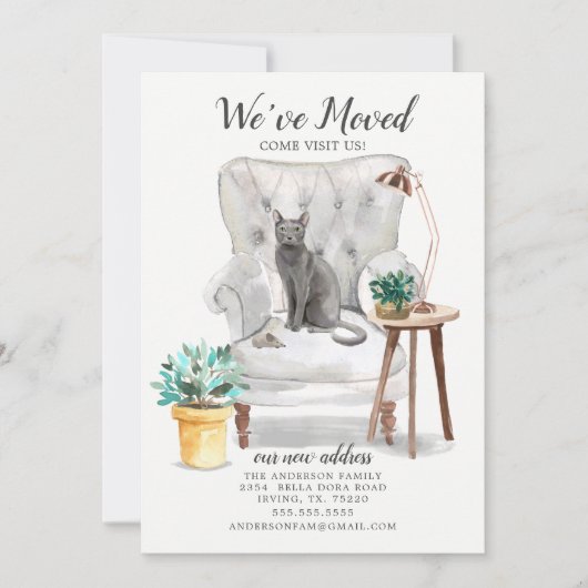 Blauwe Russische kattenbeweging aankondiging (Voorkant)