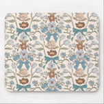 Blauwe Rustieke Bogen en Bloesems Muismat<br><div class="desc">Boho en rustieke mousepad met handgetekende illustratie van bogen en bloemen in blauw.</div>