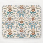 Blauwe Rustieke Bogen en Bloesems Muismat (Voorkant)