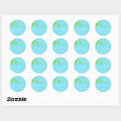 Blauwe Rustieke Deegroller garde Chef Bakker Ronde Sticker (Vel)