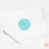 Blauwe Rustieke Deegroller garde Chef Bakker Ronde Sticker (Envelop)