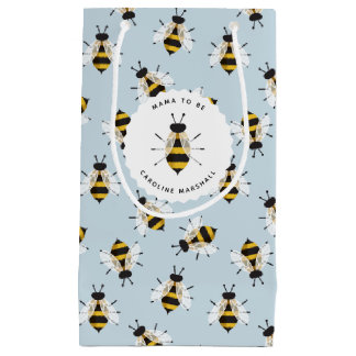 Blauwe rustieke geïllustreerde bij Gepersonaliseer Klein Cadeauzakje