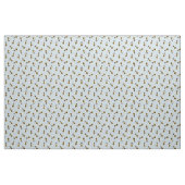 Blauwe rustieke geïllustreerde bijenstof stof (Yard (91,4 cm))