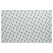 Blauwe rustieke geïllustreerde bijenstof stof (Fat Quarter)