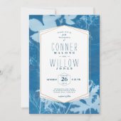 Blauwe rustieke herfstbladeren, Herfst Kaart (Voorkant)