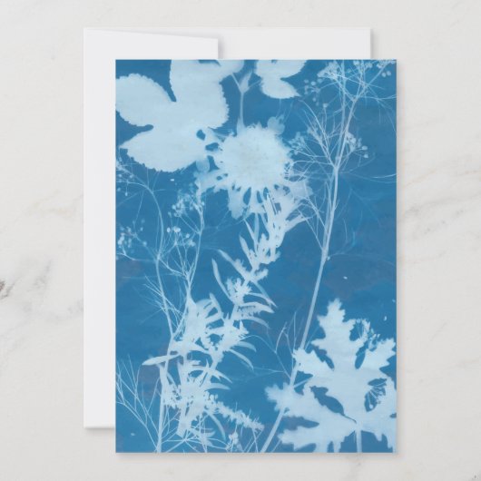 Blauwe rustieke herfstbladeren, Herfst Kaart (Achterkant)