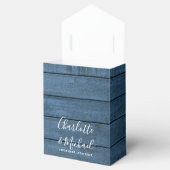 Blauwe Rustieke Houten Slingerlichtjes Mason Potte Bedankdoosjes (Geopend)