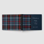 Blauwe rustieke Schotse Tartan bruiloft Gastenboek (Volledig)