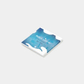 Blauwe rustieke waterverf jeans textuur naam toevo post-it® notes (Schuin)
