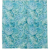 Blauwe sacharose douchegordijn (Voorkant)