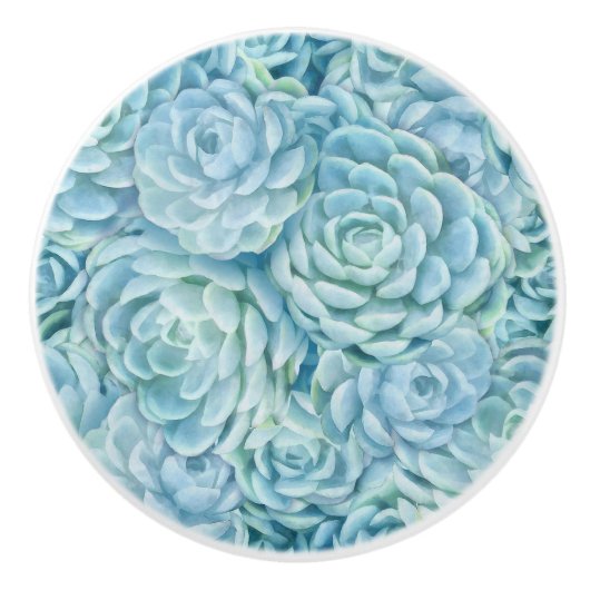 Blauwe sacharose keramische knop (Voorkant)