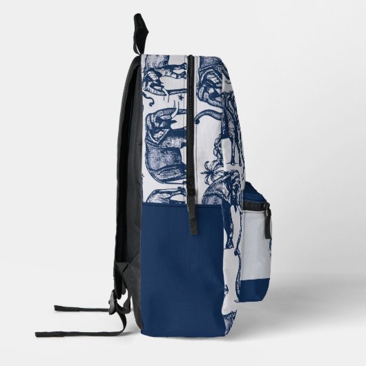 Blauwe Safari Bedrukte Rugzak (Links)