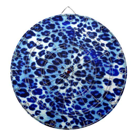 Blauwe safari kunst dartbord (Voorkant)