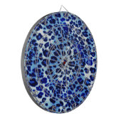 Blauwe safari kunst dartbord (Voorkant Links)