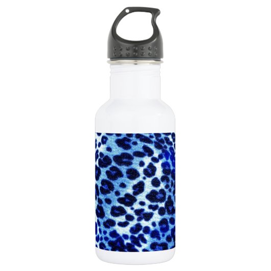 Blauwe safari kunst waterfles (Voorkant)