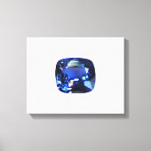 Blauwe saffier canvas afdruk (Voorkant)