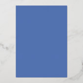 Blauwe saffier edelsteen bruiloft folie uitnodiging (Achterkant)