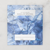 Blauwe saffier edelsteen gesneden bruiloft plaatskaartje (Buitenkant ongevouwen)