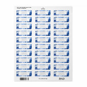 Blauwe saffier edelsteen retour adreslabels etiket (Full Sheet)