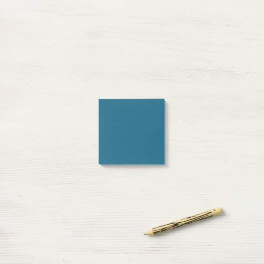 Blauwe saffier (effen kleur) post-it® notes (Op bureau)