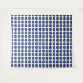 Blauwe saffier kussen gesneden patroon wandkleed (Voorkant (horizontaal))