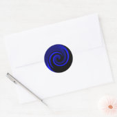 Blauwe saffier ronde sticker (Envelop)