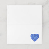 Blauwe saffiertentaart voor waterverf plaatskaartje (Buitenkant ongevouwen)