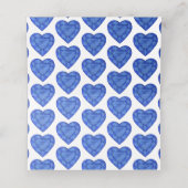 Blauwe saffiertentaart voor waterverf plaatskaartje (Binnenkant ongevouwen)