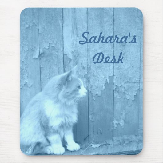 Blauwe Sahara (Kat) Muismat *PERSONALIZE* (Voorkant)