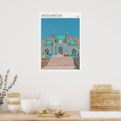 Blauwe Sakhi-tempelmoskee in Kabul, Afghanistan Poster (Keuken)