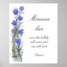 Blauwe salie groene wilde bloemen Mimosa bar    