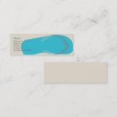 Blauwe Sandal - Skinny Mini Visitekaartje (Voorkant / Achterkant)