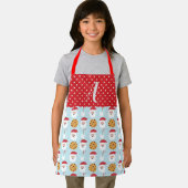 Blauwe Santa Melk en Schort van koekjes, klein Sch (Insitu)