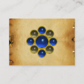 BLAUWE SAPPHIRE MON,GRAY AGATA-perkament, platina Visitekaartje (Achterkant)