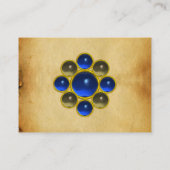 BLAUWE SAPPHIRE MON ,GRAY AGATA-perkament, Visitekaartje (Achterkant)