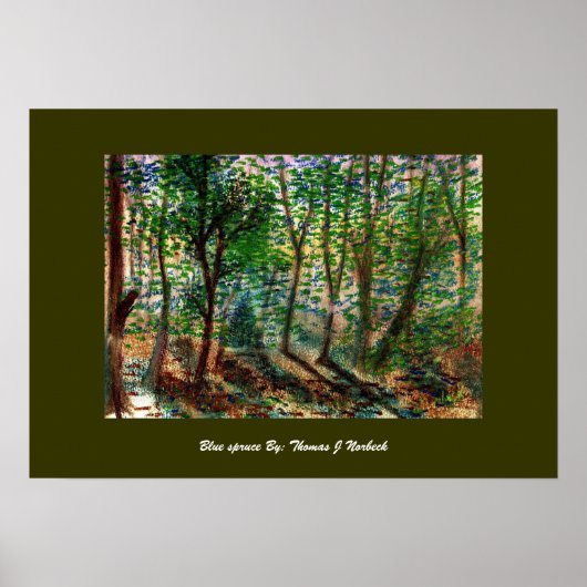Blauwe saus, Blauwe saus van Thomas J Norbeck Poster (Voorkant)