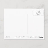 Blauwe sax briefkaart (Achterkant)