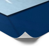 Blauwe saxofone afdrukken poster (Hoek)