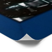 Blauwe saxofone afdrukken poster (Hoek)