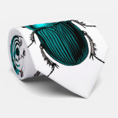 Blauwe scarabs stropdas (Opgerold)