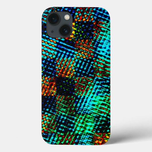 Blauwe schaak, groene kras, rode, valse vuile vlek Case-Mate iPhone case (Achterkant)