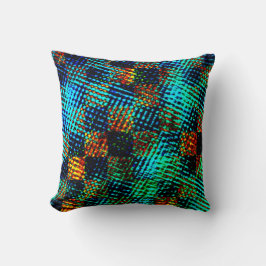 Blauwe schaak, groene kras, rode, valse vuile vlek kussen