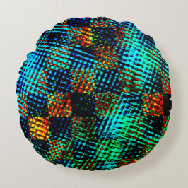 Blauwe schaak, groene kras, rode, valse vuile vlek rond kussen