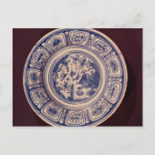 Blauwe schaal, afkomstig van een late Ming Export Briefkaart (Voorkant)