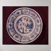 Blauwe schaal, afkomstig van een late Ming Export Poster (Voorkant)