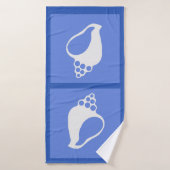 Blauwe schaal badhanddoek (Badhanddoek)